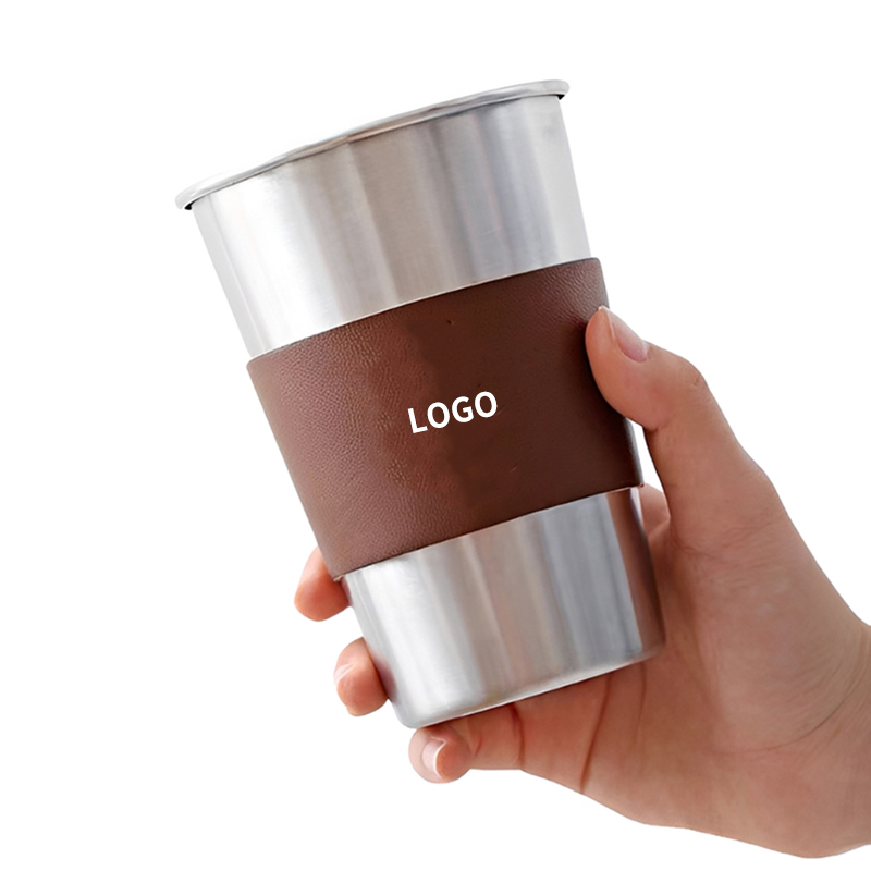 17oz Outdoor Camping Cup With PU Sleeve