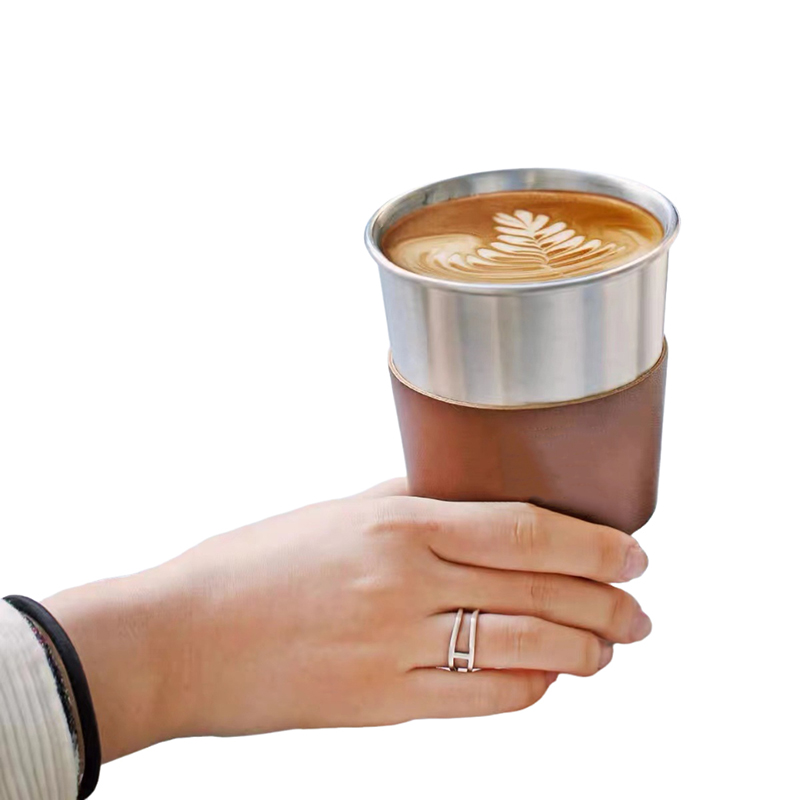 17oz Outdoor Camping Cup With PU Sleeve