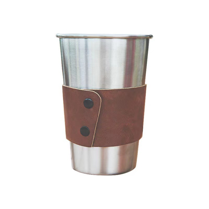 17oz Outdoor Camping Cup With PU Sleeve