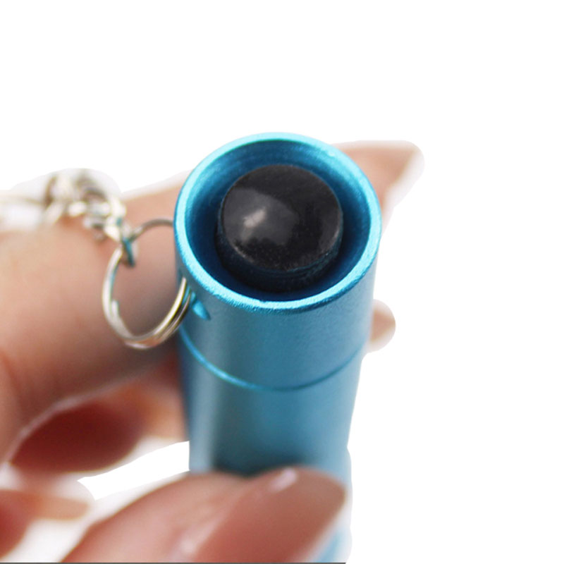 Compact 2-in-1 Aluminum Bottle Opener With 3 LEDs Mini Flashlight, bright beam, and keychain for easy carry.