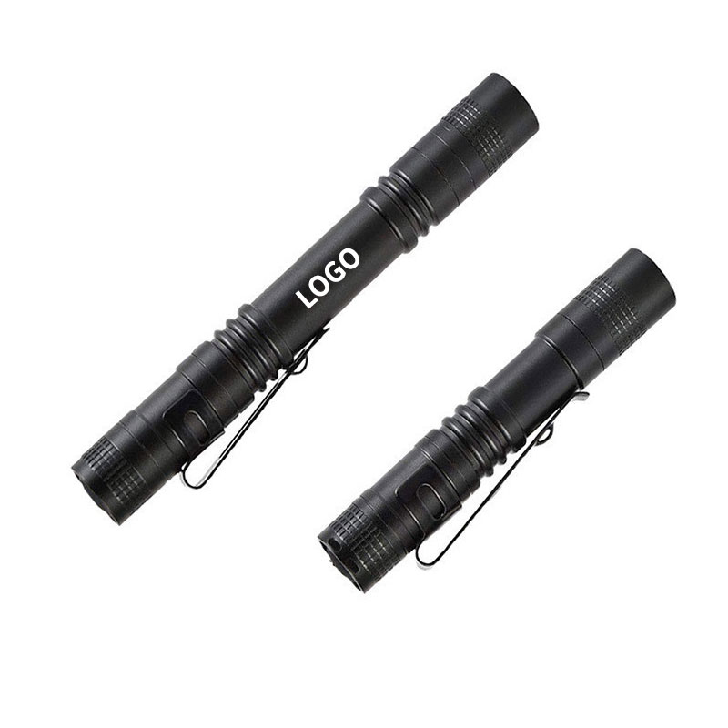Aluminum Alloy Pen Style LED Flashlight with Pocket Clip