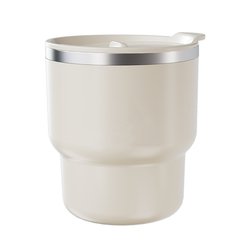 13.5oz Portable 304 Stainless Steel Travel Mug With Lid, Vacuum Insulated Camping Mug
