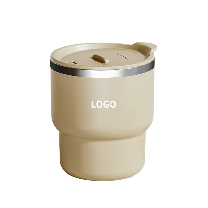 13.5oz Portable 304 Stainless Steel Travel Mug With Lid, Vacuum Insulated Camping Mug