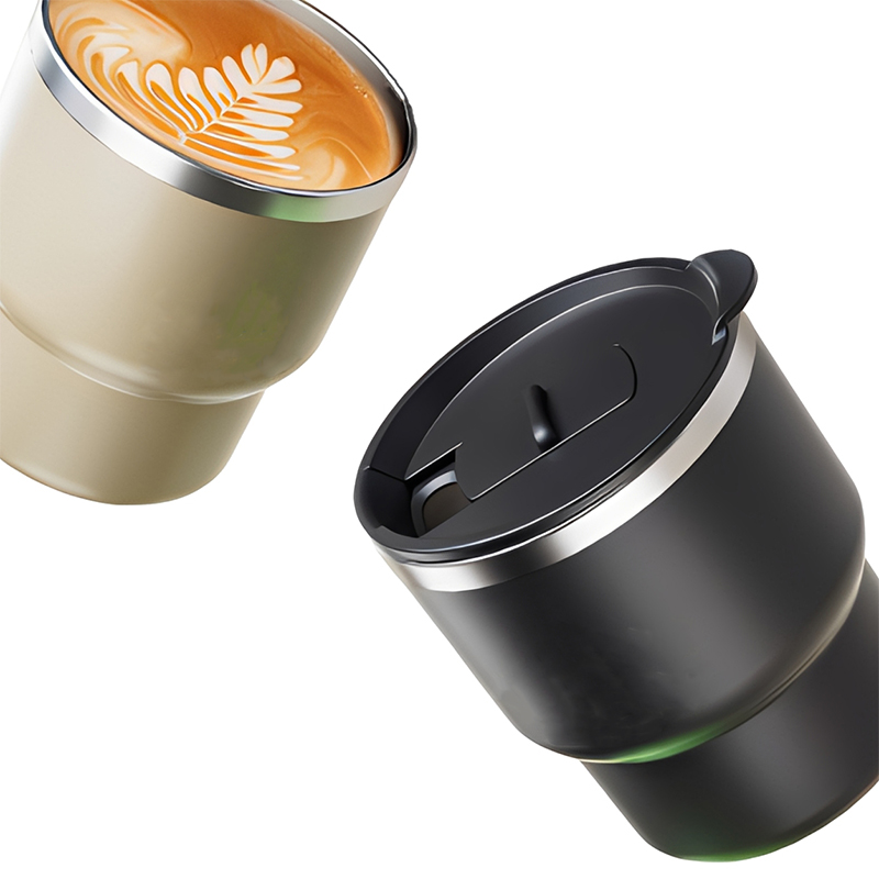 13.5oz Portable 304 Stainless Steel Travel Mug With Lid, Vacuum Insulated Camping Mug