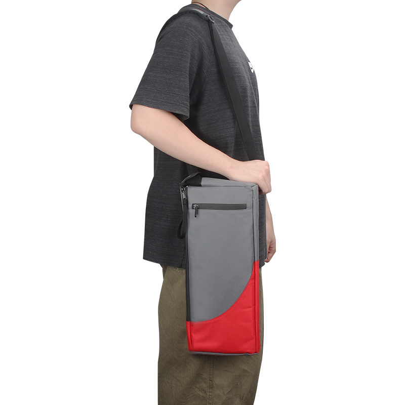 Insulated Golf Cooler Bag with Adjustable Shoulder Strap, Waterproof Double Zipper, 6-Can or 2-Bottle Capacity