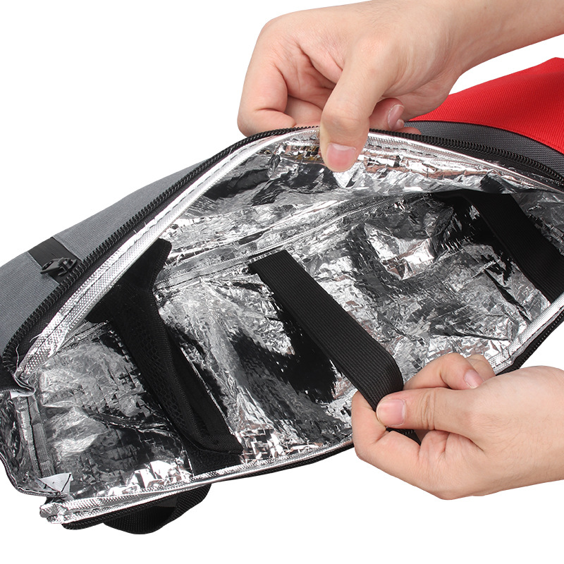 Insulated Golf Cooler Bag with Adjustable Shoulder Strap, Waterproof Double Zipper, 6-Can or 2-Bottle Capacity
