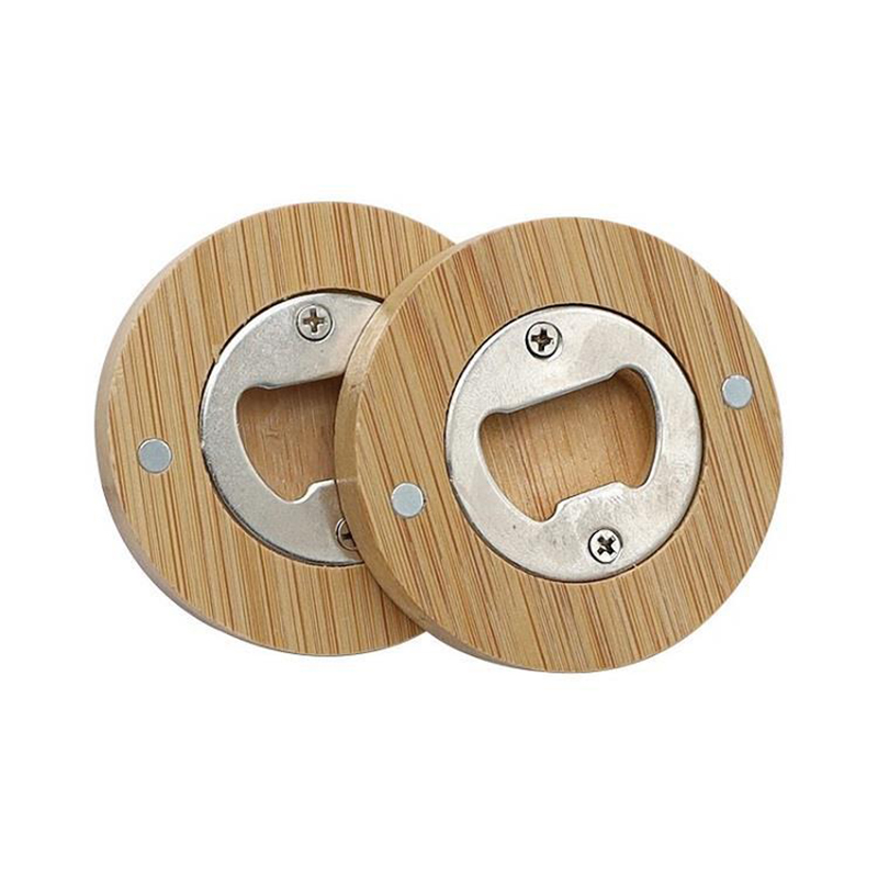 Creative Solid Wood Round Bottle Opener - Thickened Anti-Crack Tool