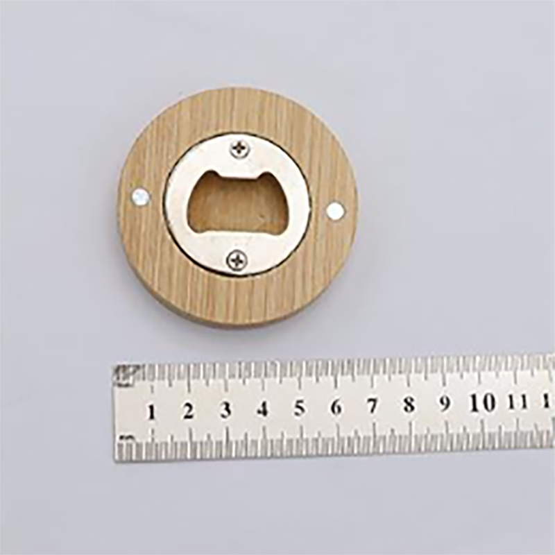 Creative Solid Wood Round Bottle Opener - Thickened Anti-Crack Tool