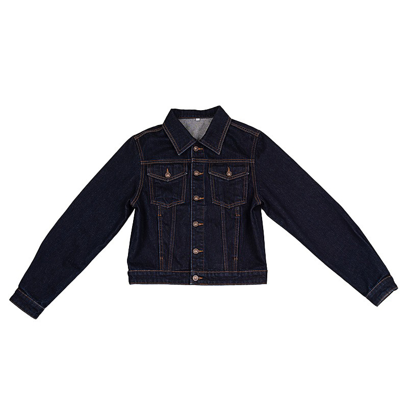 Women's Washed Denim Cropped Jacket